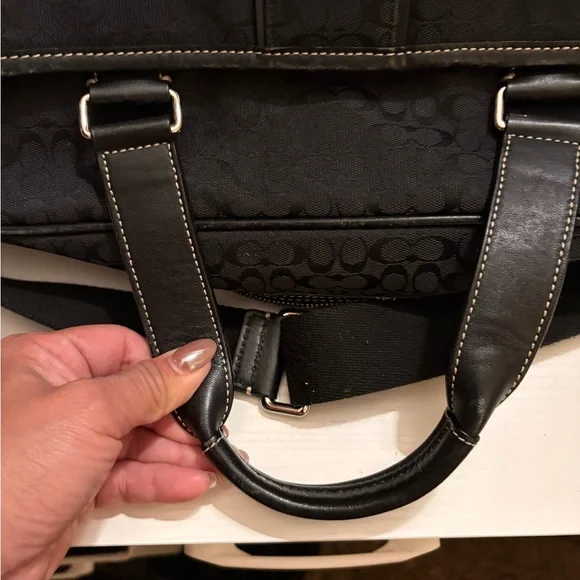 Coach Black Signature Laptop Briefcase - Picture 2 of 9